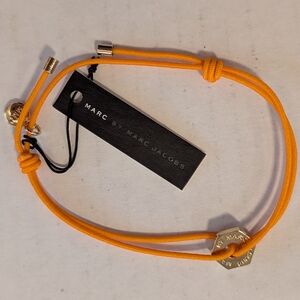 NWT Marc By Marc Jacobs Orange Wristbands with Metal Details